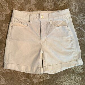 ***White House Black Market White-on-White 5" Shorts Size 2
